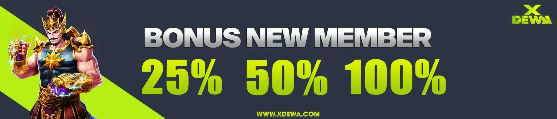 BONUS MEMBER BARU HINGGA 100%